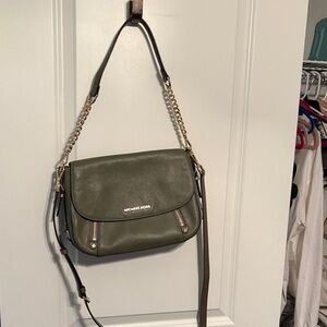 Michael Kors Green Crossbody Bag with Gold Accents